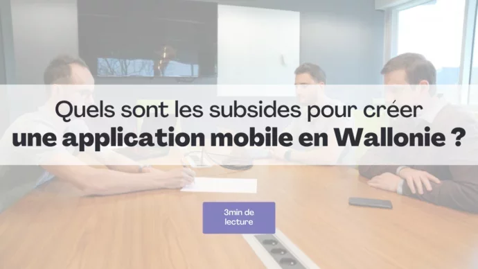 subsides applications mobiles wallonie
