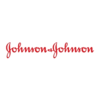 Logo de Johnson & Johnson en typographie rouge manuscrite.